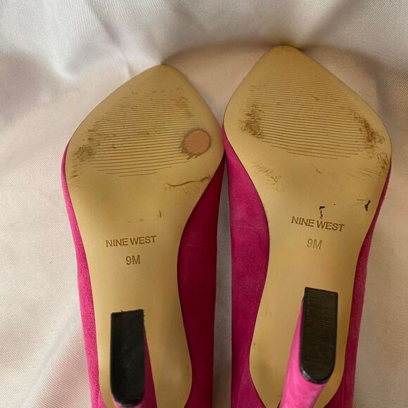 Nine-west Pink Suede Heels - Picture 5 of 5